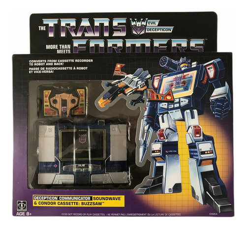 Soundwave Transformers G1 Walmart Reissue 2018 Hasbro (Usado)