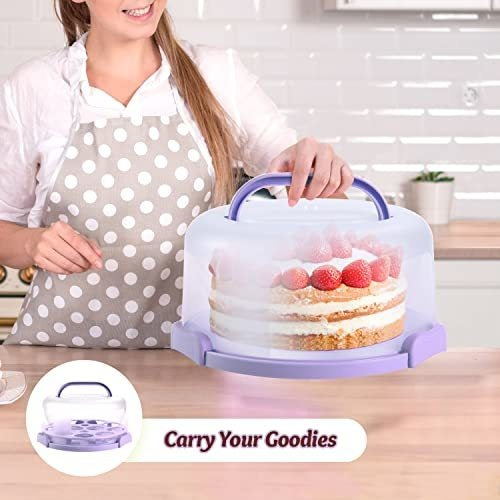 Porta Tartas Ohuhu 10 Pulgadas - Práctico Y Portátil