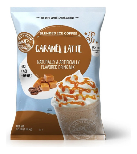 Caramel Latte Big Train Polvos 3.5 Libras