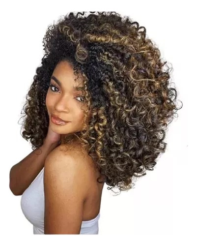 Peruca Lace Wig Cacheada Alça Regulável Cabelo Bio Orgânico