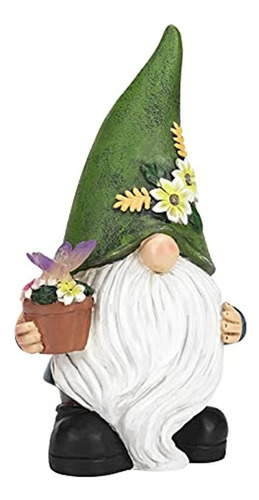 Gnome Garden Decor: Gran Estatua Y Escultura De Jardín Con L