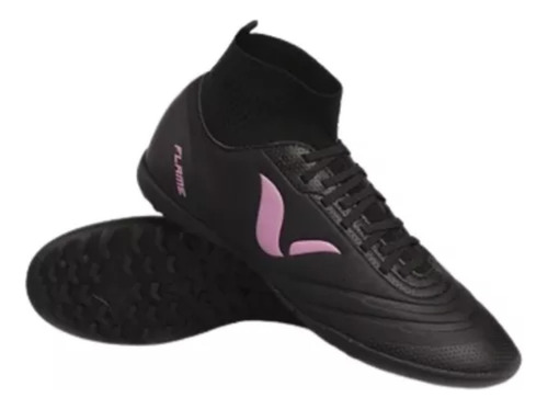 Botin Fútbol Sintético Flame 105 Reves Dama Negro - Flame