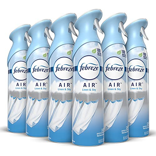 Ambientador Febreze Linen & Sky, 8.8 Oz (pack 6)