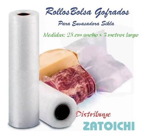 Repuesto Pack 2 Rollos De Bolsas Envasadora Al Vacío - Sikla