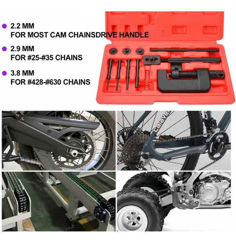 Kit De Herramientas De Reparación De Cadenas De Bicicletas