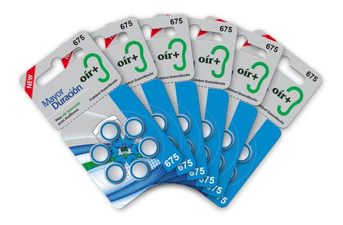 Imagen 1 de 1 de Pilas Nº675 Oír+ Pack Por 6 Blíster - Mejor Precio!!