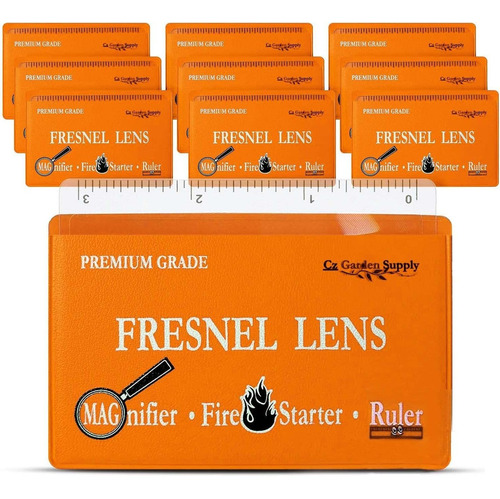 Kit De Lentes De Fresnel Cz Garden, Magnificación 4x, 10 Pcs