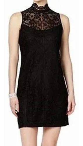 Vestido Negro De Encaje Marca Ronnie Nicole. Talla 10 Us = L