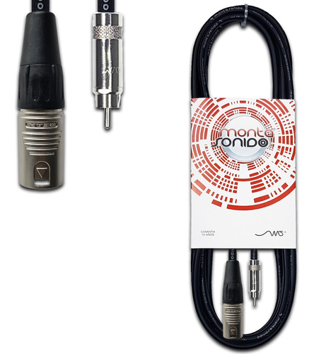 Cable Audio Canon Xlr Macho A Rca Mono 1,5 Mts Mscables