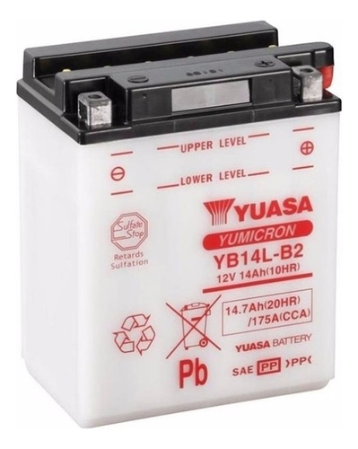 Bateria Motos Yuasa Yb14l-b2 12v 14ah Vzh Srl