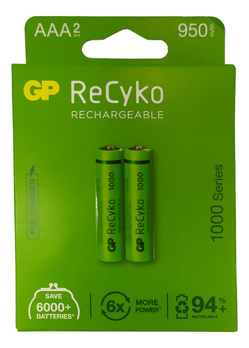 Pila Recargable Aaa 950mah Gp Blister X2unid 