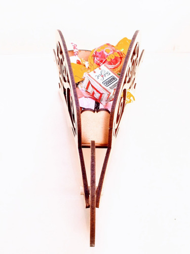 Imagen 4 de 4 de Candy Bar Carretilla Souvenir - Mdf / Fibrofacil