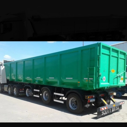 Semirremolque Batea Sola Y Brusa Okm, Vuelco Trasero