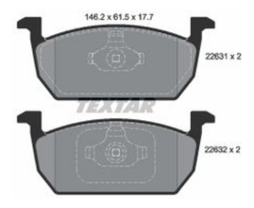 Imagen 4 de 10 de Juego De Pastillas Delan Textar Alem Audi A1 Vw Polo T-cross