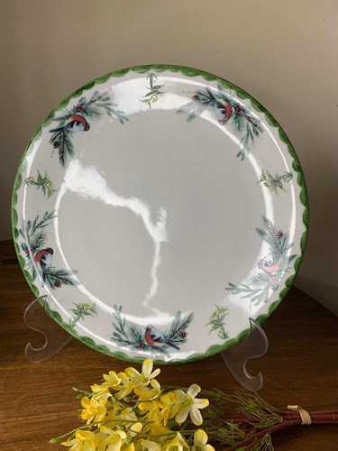 Panetoneira Aberta De Porcelana Com Prato - P8
