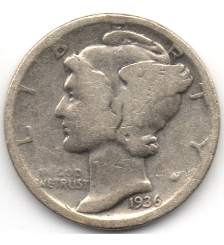 Estados Unidos 1 Dime 1936 D Plata 0,900