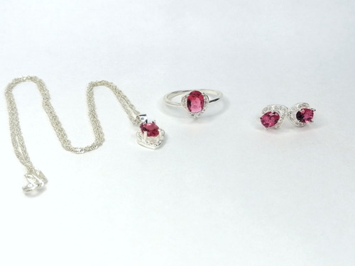 Conjunto Cadena + Dije + Colgante + Aros Plata 925