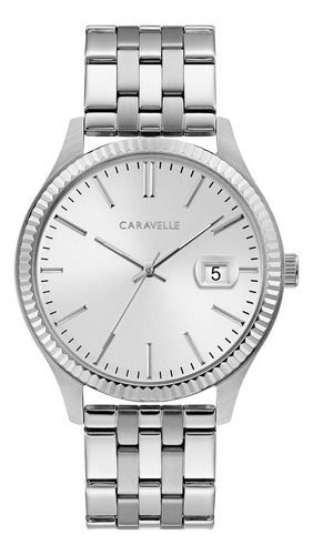 Caravelle Dress Quartz Mens Watch, Stainless Steel