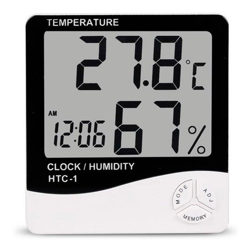 Reloj Digital Con Control Temperatura,humedad, Alarma Pilas