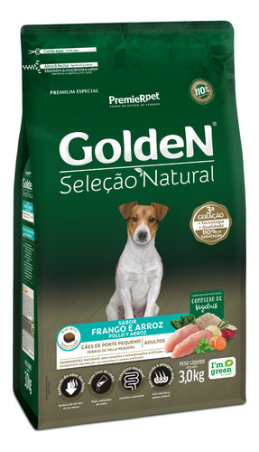 Alimento Premier Golden Para Perro Adulto Razas Pequeñas 3kg