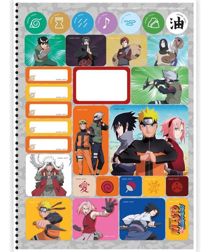 Kit 2 Cadernos Naruto Shippuden Espiral 160fls São Domingos