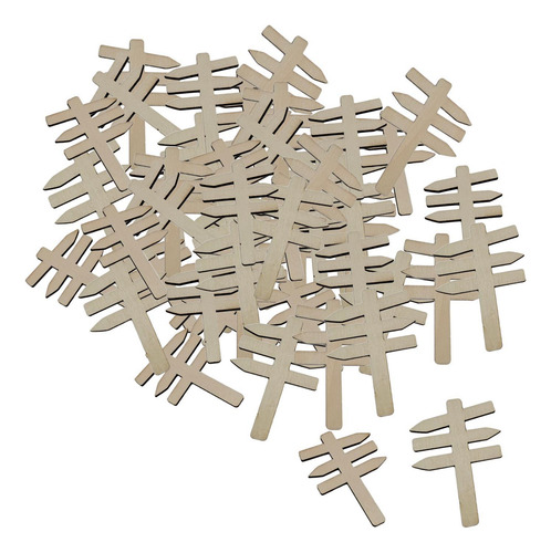 Pack De 50 Mini Letreros, Letreros De Madera, Conjunto E