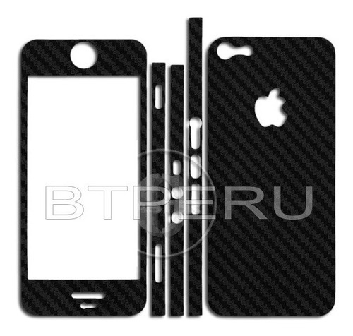 Skin Diseño Fibra De Carbono iPhone 5 5g Sticker Importado