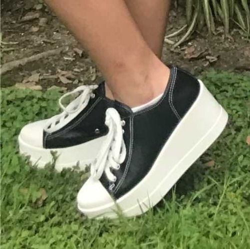 Imagen 6 de 10 de Tenis Sneaker Plataforma 7cms Felipe Rentería Tallas22-27mx