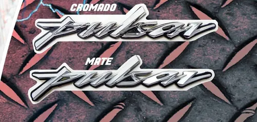 Emblemas Pulsar Base Negra De Ns200 Cromado O Mate Cons X 2