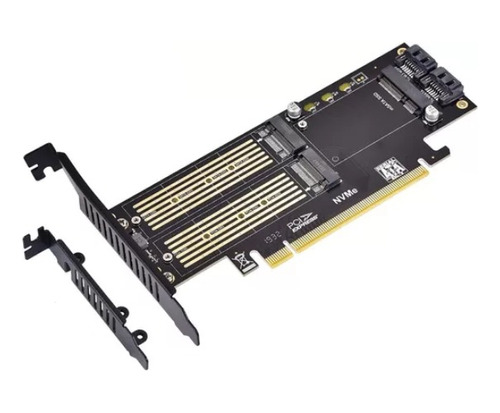 Placa Adaptador Pcie X16 A M2 Sata + M2 Nvme Ssd + Msata Ssd