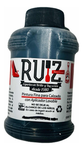 Pinturas Ruiz P/calzado Clínico Pack/3 Frascos Pintura Negra