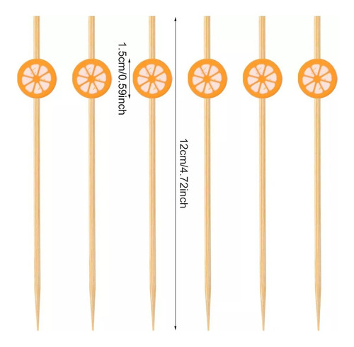 Palo Palillos Para Brochetas De Bambú 12 Cm 100 Piezas