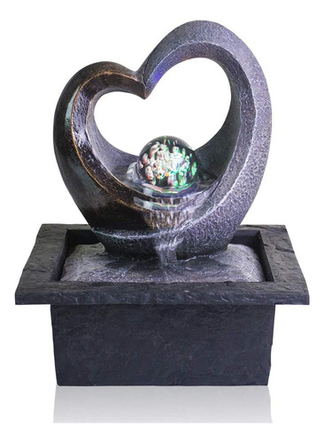Fuente Con Luz Led Decoración Forma Corazones Bola Cascada