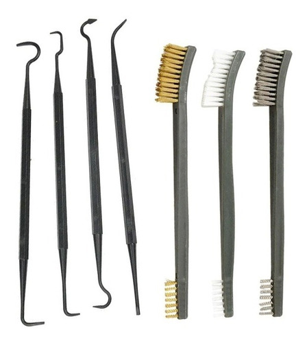 Imagem 2 de 8 de Kit Para Limpeza De Armas E Airsoft Completo Com 7 Peças