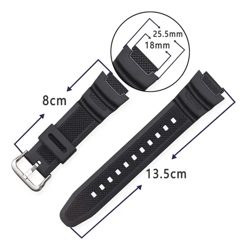 2 Correas Para Casio Sgw300 Sgw400 Sgw450 Sgw500 W218 Ws210h
