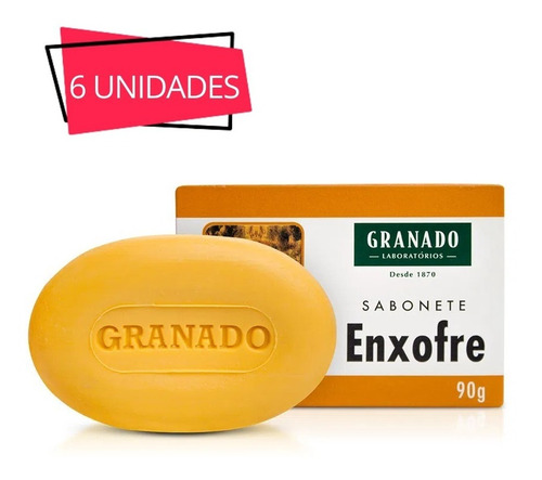 Kit Sabonete Granado Enxofre 90g 6 Caixa Oferta Cravos Acne