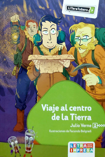 Viaje Al Centro De La Tierra Verne Letra Impresa Nuevo * 