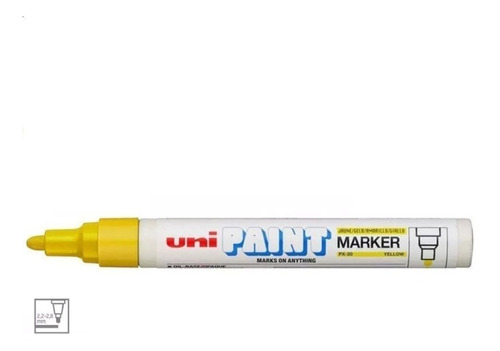 Marcador Permanente Uni Paint Marker Px21 Amarelo