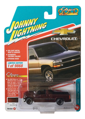 Johnny Lightning Classic Gold 2002 Chevy Silverado Rojo