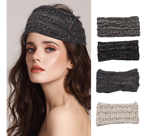 Diadema Con Turbante Tejida En Invierno: Cálida Y Ancha Para