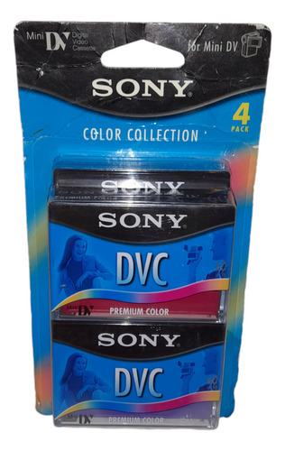 Lote De 4 Mini Digital Video Cassette Sony Premium Color Dv (Usado)