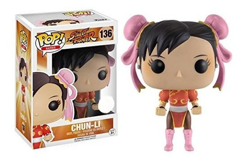 Figurita De Chun-li Con Traje Rojo Funko Street Fighter,