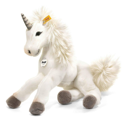 Steiff Starly  Unicornio De Peluche Colgantes, Color Blanco