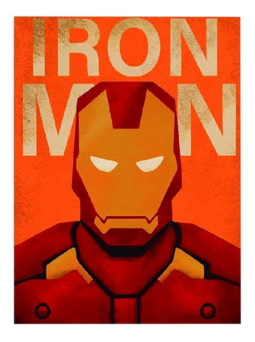 Cuadro En Vinilo Decorativo Retablo Iron Man