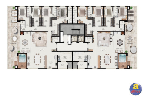 Imagem 18 de 20 de Apartamento 3 Suítes, 2 Vagas De Garagem Na Meia Praia Em Itapema/sc - Imobiliária África - Ap00232 - 68827815