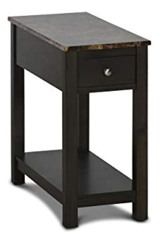 New Classic Furniture Noah Faux Top End Table With Drawer, E