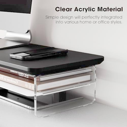 Soporte Para Monitor Doble, Soporte Acrílico Para Computador