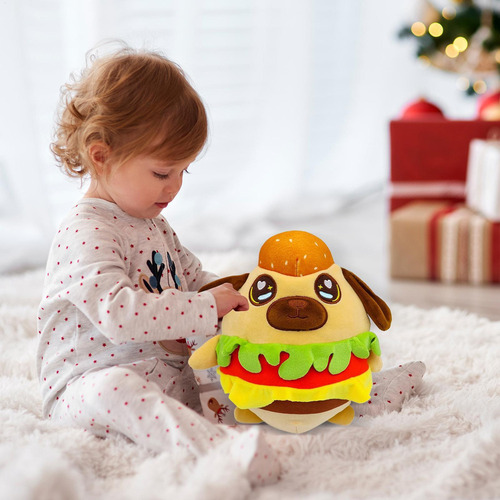 Burger Dog Toy Plush Hamburger Dog Animal Relleno Plushie De