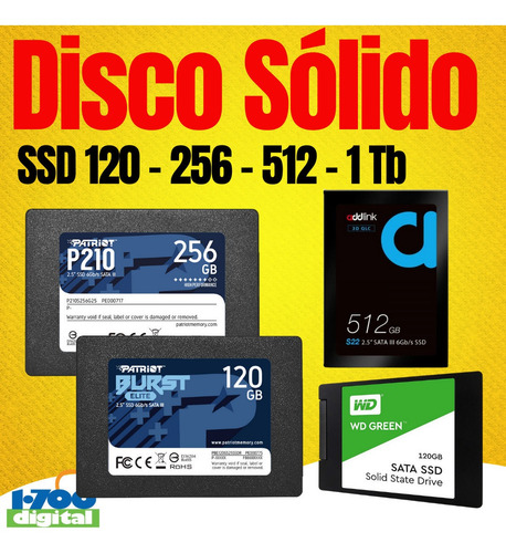 Disco Solido Ssd 120gb Sata Pc Laptop 2.5 Y 240 480 500 Nuev