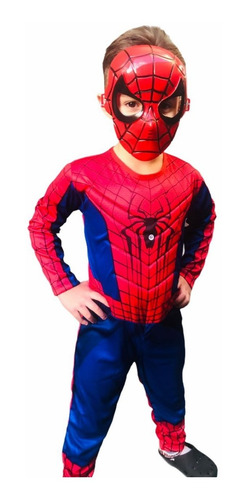 Imagem 5 de 7 de Roupa Infantil Fantasia Longa Com Enchimento Homem-aranha